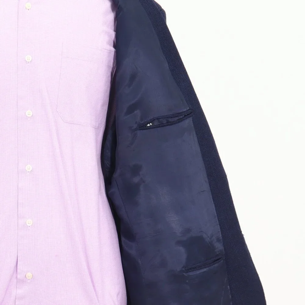 Pronto Uomo 48R Blue Blazer Sport Coat Jacket 2-Button Solid Y097